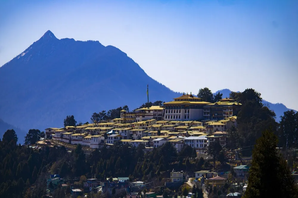 Tawang Monastery seen from a distance, Arunachal Pradesh