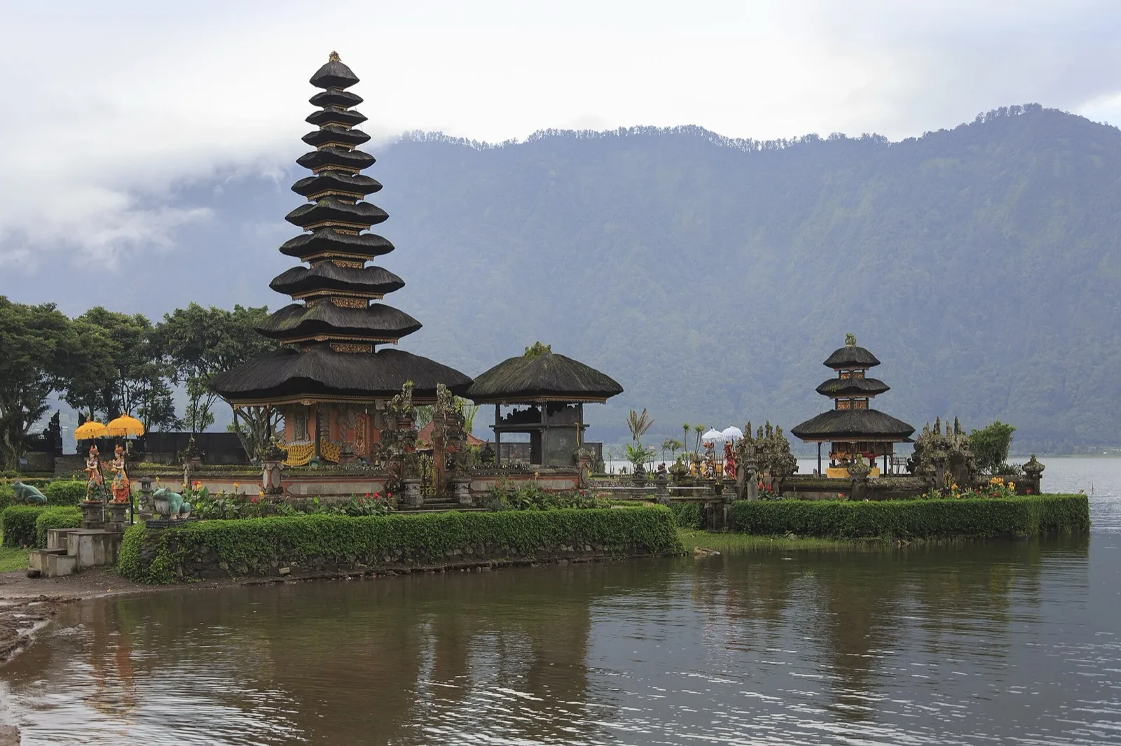 Pura Ulun Danu Bratan lake temple in Bali, Indonesia